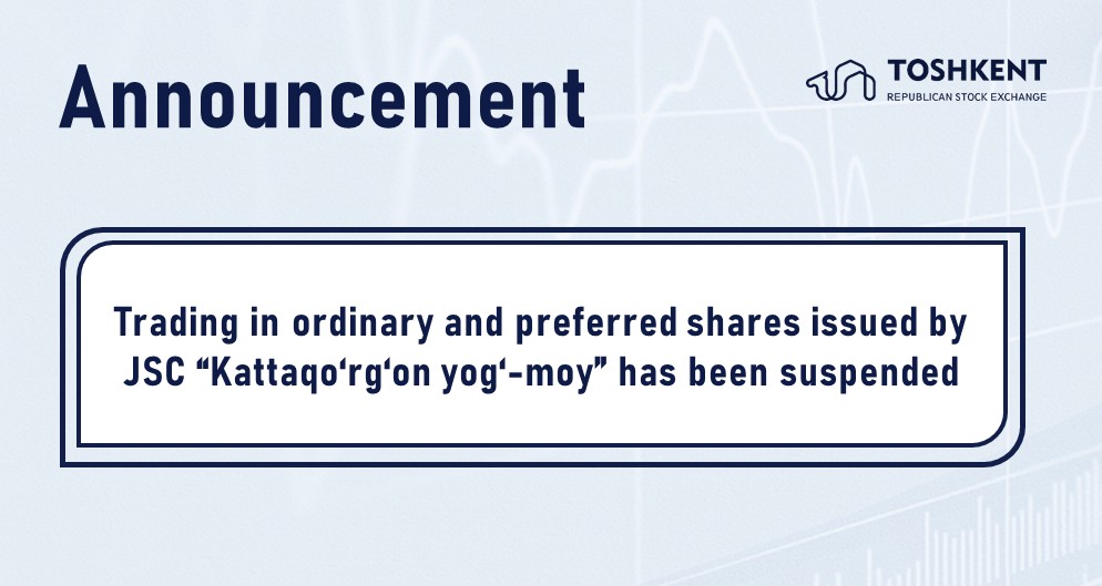 ATTENTION: SUSPENSION OF TRADING IN SECURITIES