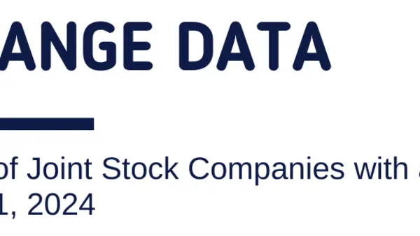 Exchange data. Overview of Stock Companies with a state share on March 1, 2024