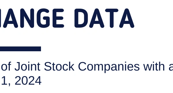 Exchange data. Overview of Stock Companies with a state share on March 1, 2024