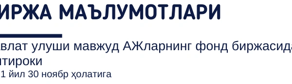 Биржа маълумотлари