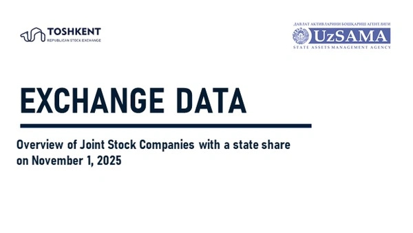 Exchange data. Overview of Stock Companies with a state share on november 1, 2025