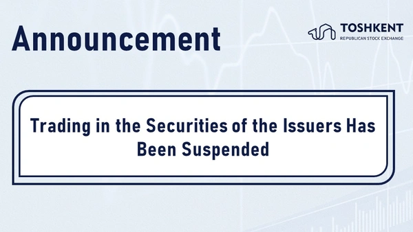 NOTICE: SUSPENSION OF TRADING IN SECURITIES