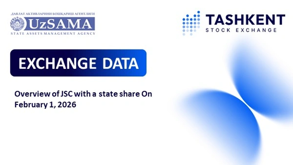 Exchange data. Overview of Stock Companies with a state share on February 1, 2026