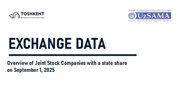 Exchange data. Overview of Stock Companies with a state share on september 1, 2025
