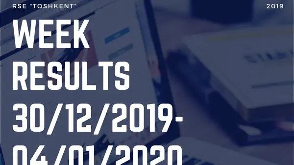 Week results 30, December 2019 - 04, January 2020