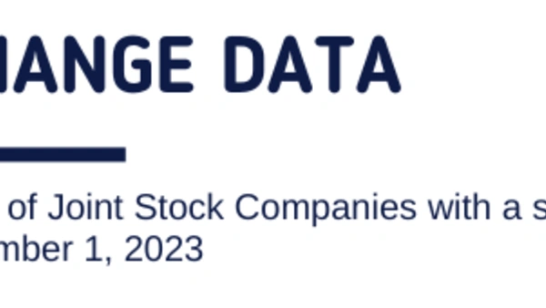 Exchange data. Overview of Stock Companies with a state share on September 1, 2023