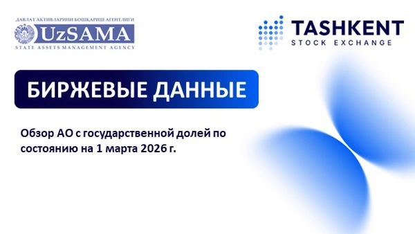 Биржевые данные. Обзор АО с государственной долей по состоянию на 1 марта 2026 года