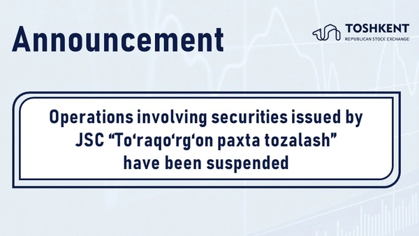 ATTENTION: SUSPENSION OF SECURITIES CIRCULATION