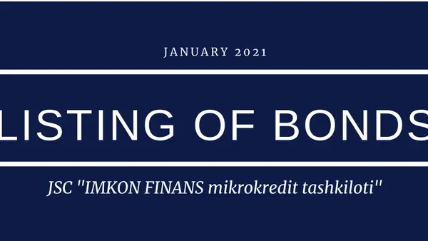 Listing of bonds of JSC IMKON FINANS mikrokredit tashkiloti
