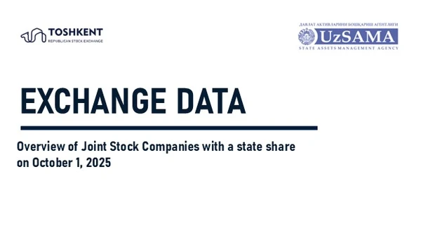 Exchange data. Overview of Stock Companies with a state share on october 1, 2025
