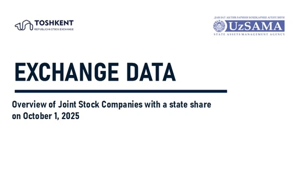 Exchange data. Overview of Stock Companies with a state share on october 1, 2025