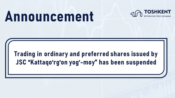 ATTENTION: SUSPENSION OF TRADING IN SECURITIES