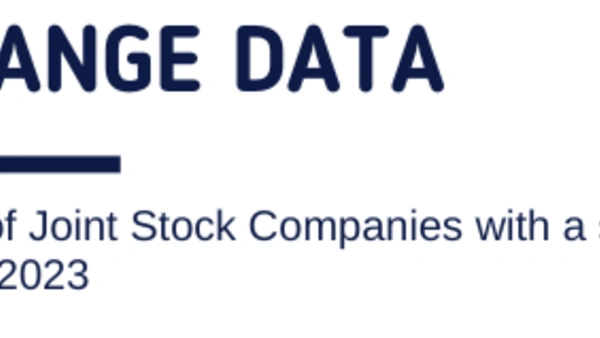 Exchange data. Overview of Stock Companies with a state share on April 1, 2023